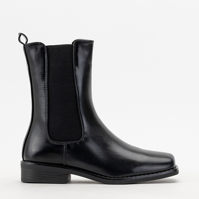 OUTLET Black women's boots with square toe Pyroqe - Footwear