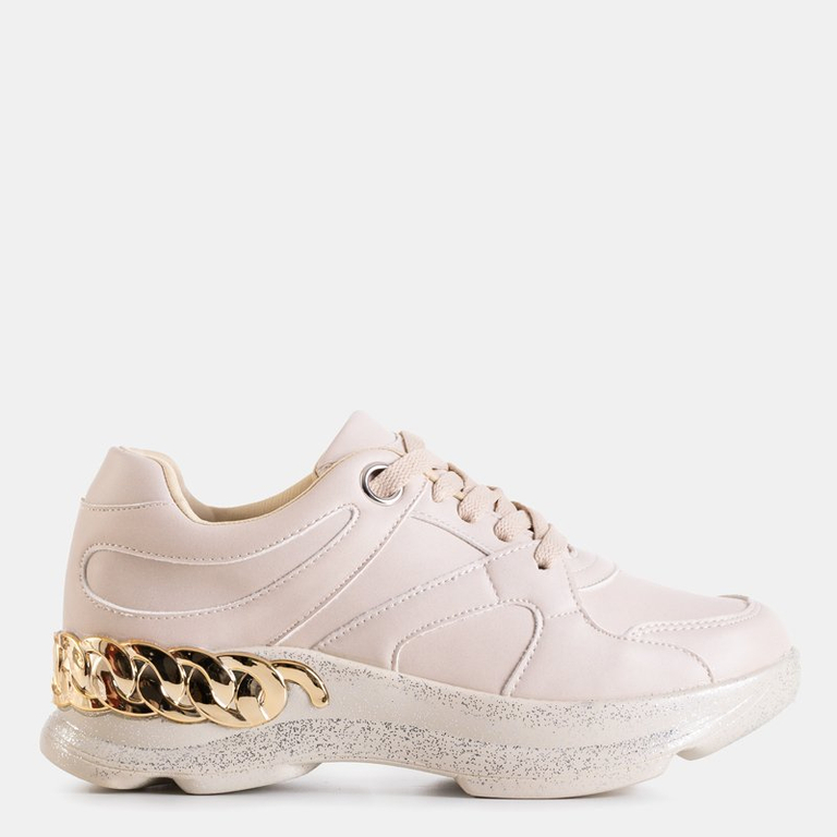 Beige women's sports sneakers Hendi - Footwear
