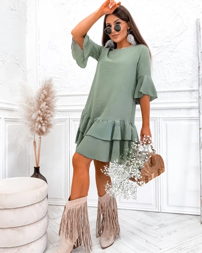 Royalfashion Linen women's mini dress
