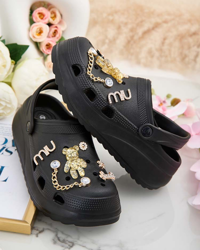 Royalfashion Sieviešu gumijas čības ar Fescas ornamentiem