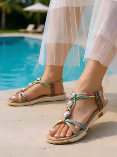 Colora Aurora Royalfashion Women's Sandals Zircons Spring Summer