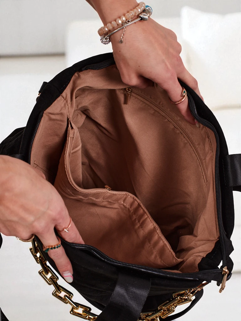 Женская сумка шоппер эко + замшевая Azure Veil