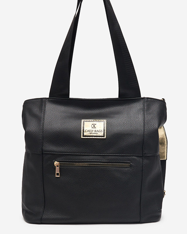 Черная женская сумочка из экокожи