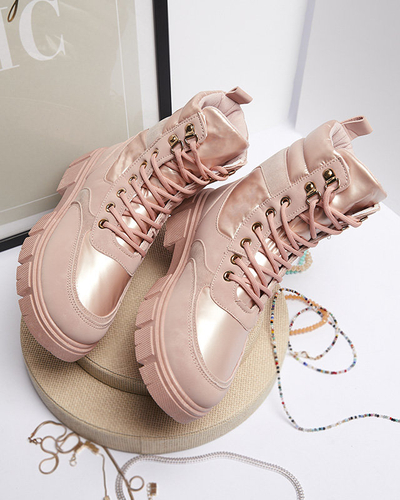 Розовые женские утепленные ботинки-трапперы Kasemi- Footwear