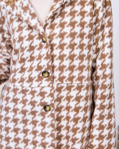 Royalfashion Melnbalts sieviešu mēteļsega ar kapuci