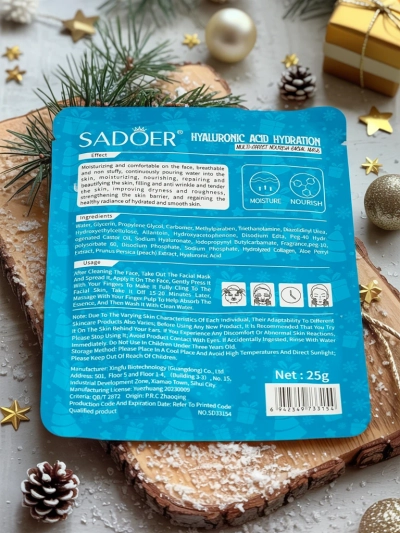 Festive Hyaluronic Acid Sheet Face Mask