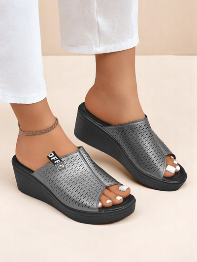 Royalfashion Women's Luna Wedge Heel Mules