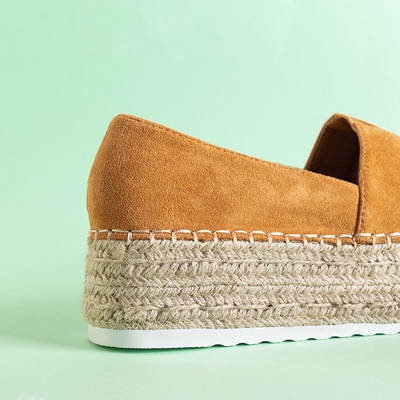 Women's brown espadrilles on the Erolova platform - Shoes