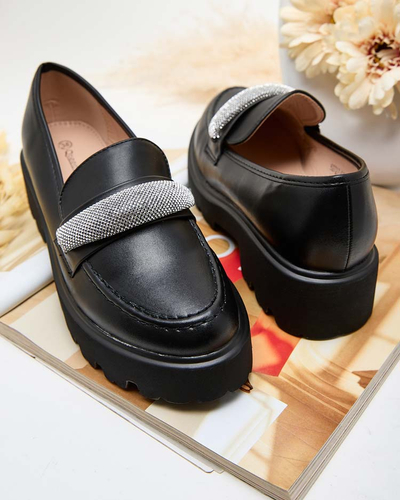 Royalfashion Sieviešu mokasīni ar cirkoniem Emerne