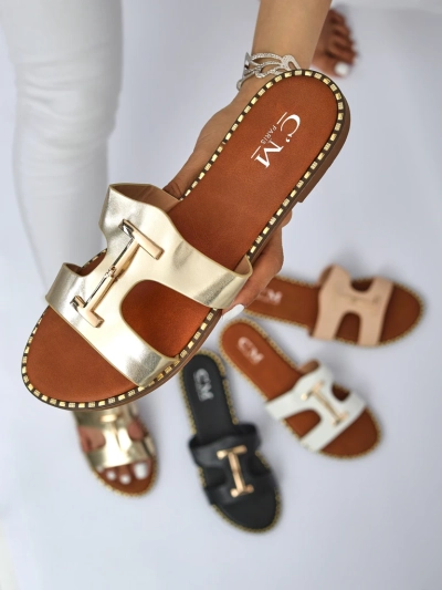 Royalfashion Sieviešu apavi ar plakanām zolēm, iešļūcenes Maya Louise