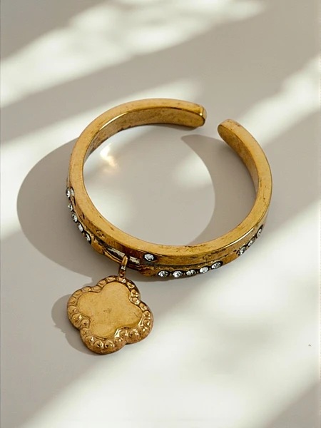 Dolce Vita Bangle Bracelet with Decorative Charms