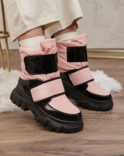 Royalfashion Women's snow boots in pink Enamirela