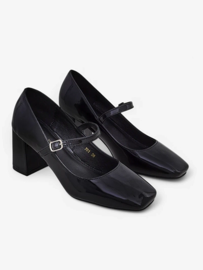Royalfashion Lacquered women's pumps with a strap Virra