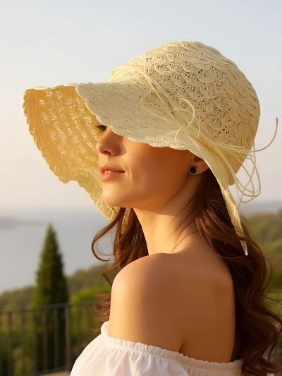 Royalfashion Women's Straw Hat Charming Bow