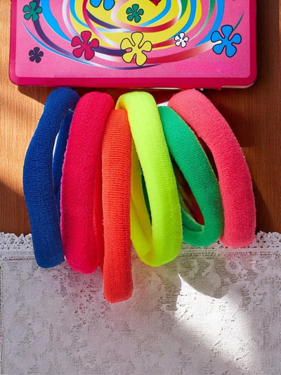 Royalfashion Set of 6 colorful Colora hair elastics