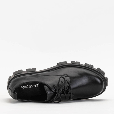 Black lace-up women's half shoes Pasimoa - Footwear