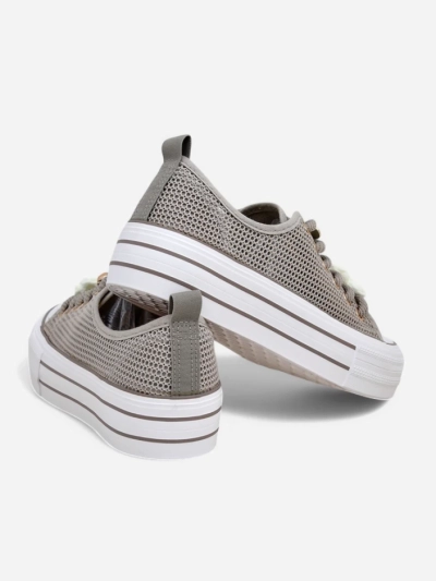 Royalfashion Women's perforated sneakers with decorations Osdo