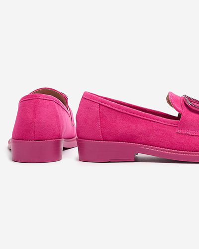 Fuchsia women's moccasins with decoration Fogras- Footwear