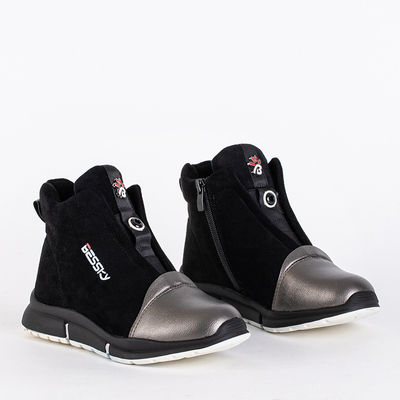 Graphite black children's boots Speronti - Footwear