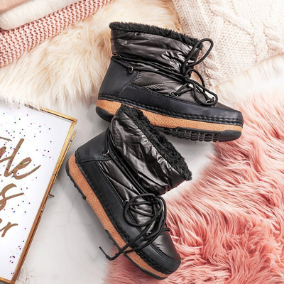 Black warm snow boots Sofya - Footwear