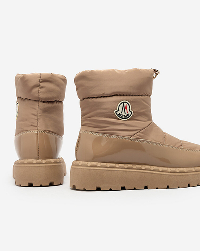 Royalfashion Sieviešu slips-on sniega zābaki brūnā krāsā Ireda