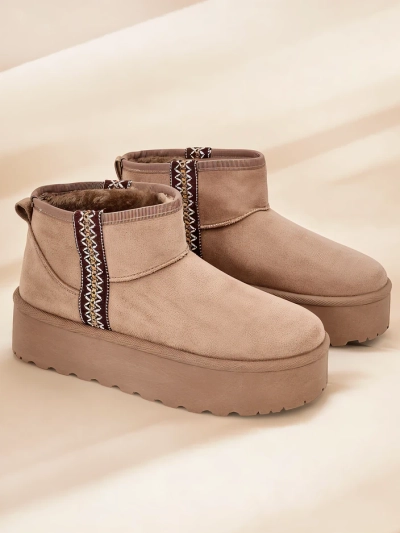 Karaliskā mode īsas zābaki sievietēm sniega zābakstilā Haluzi