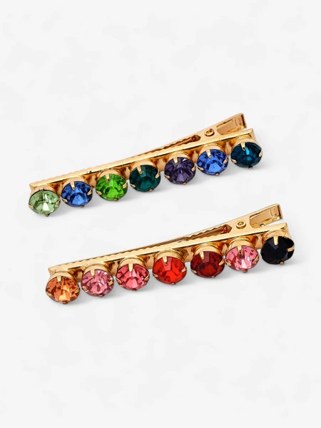 Royalfashion Hairpins with colorful crystals