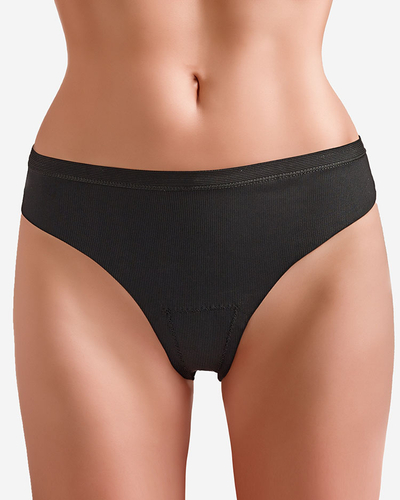 Royalfashion Women's thong panties in black