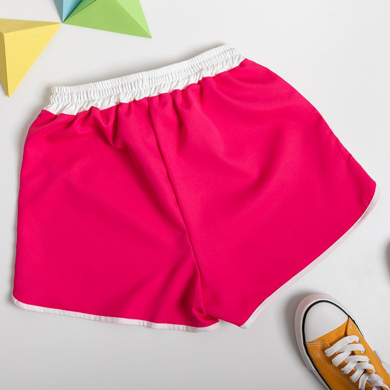 Fuchsia women's short shorts - Clothing