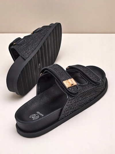 Royalfashion Женские шлепанцы с плетёным дизайном Delibeli