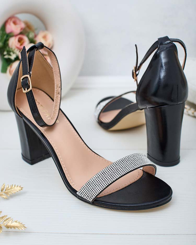 Royalfashion Women's sandals with zircons Cemilces
