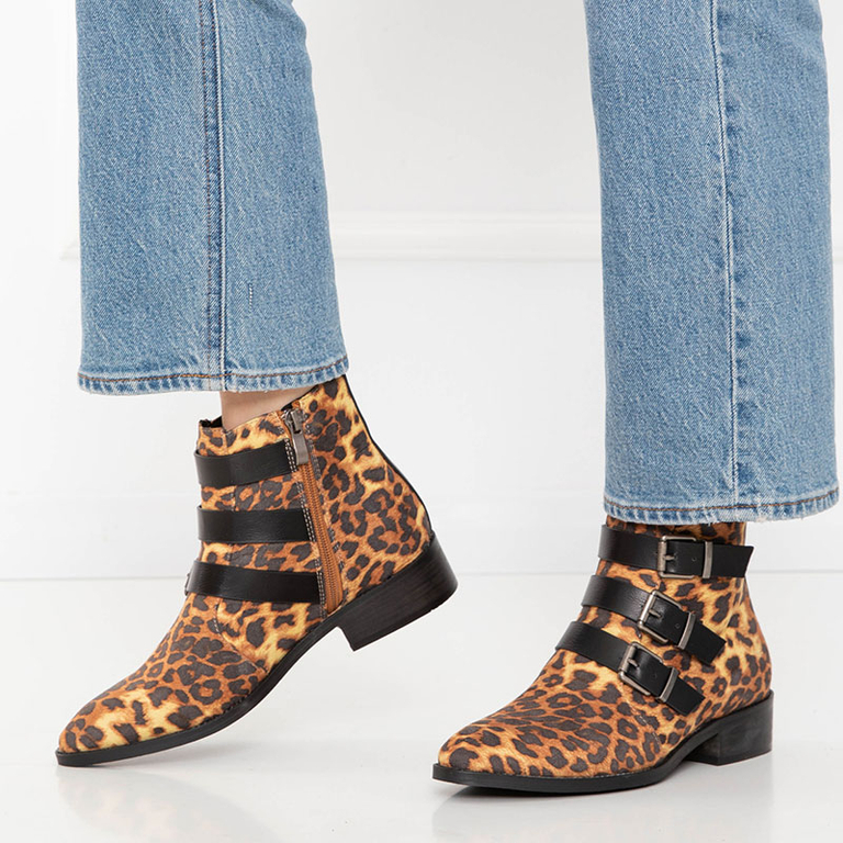 Женские ботильоны с леопардовым принтом Leopado