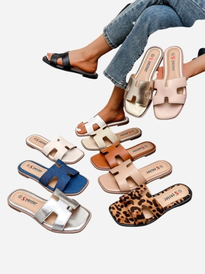 Royalfashion Women's flat-soled flip-flops Eval