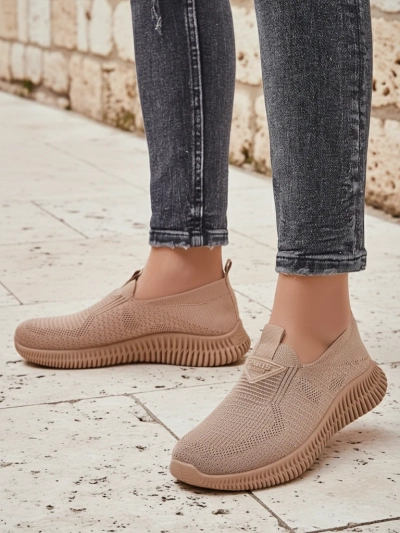 Royalfashion Women's Slip-on Fabric Sports Shoes Serra