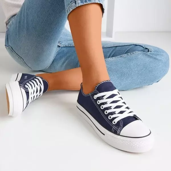 OUTLET Navy blue women's sneakers Habena - Footwear