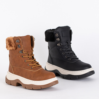 Melni sieviešu zābaki ar izolāciju Xizim- Footwear