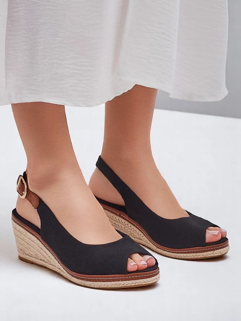 Royalfashion Women's wedge sandals without toes Tafenis