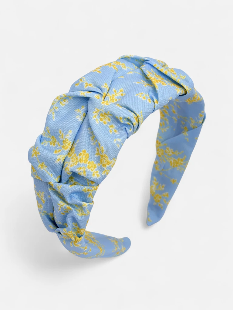 Royalfashion Opaska za lase z marszczeniami a printym