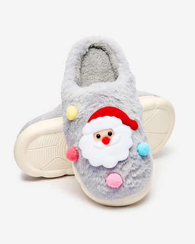 Royalfashion Christmas women's slippers in gray Fertemse