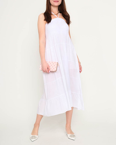 White PLUS SIZE midi dress - Clothing