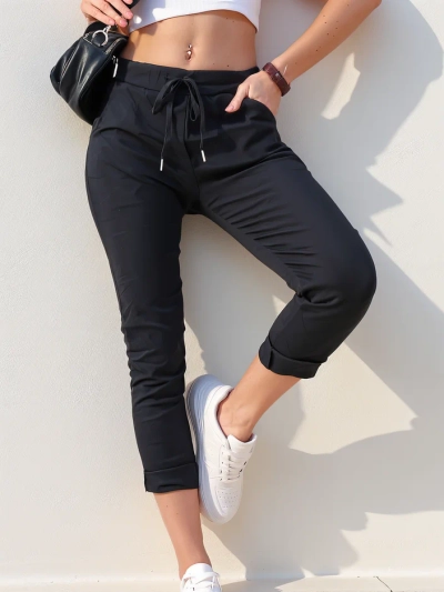 Royalfashion Women's tapered viscose pants