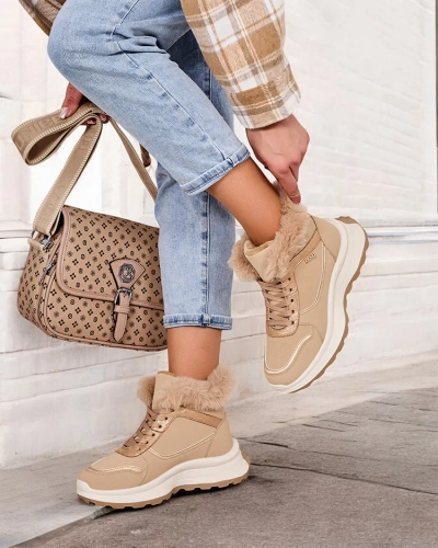 Royalfashion Утепленные женские кроссовки с мехом Mofell