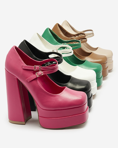 Green women's high stiletto pumps Edisa - Footwear