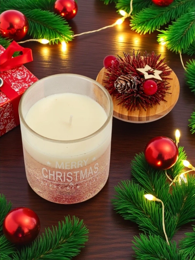 Scented Christmas Candle Merry Christmas Happy New Year