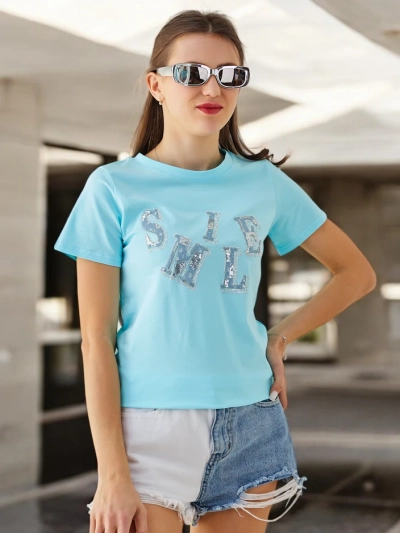 Royalfashion Women's cotton blouse with the inscription