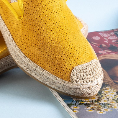 Women's flip-flops in yellow Courine - Footwear