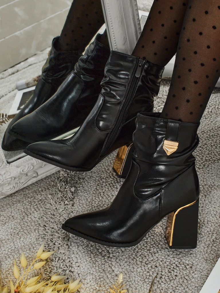 Women's Eco-Leather Heeled Ankle Boots AshenPurl