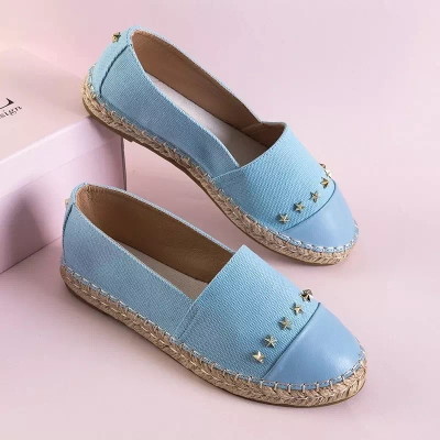 Blue women's espadrilles with Fraus stars - Footwear