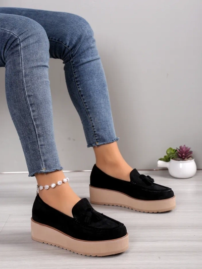 Royalfashion Sieviešu mokasīni uz klinšveida papēža Ogalda