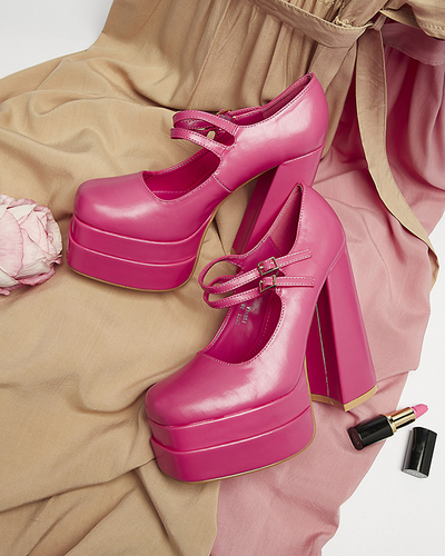 Fuchsia women's high stiletto pumps Edisa - Footwear